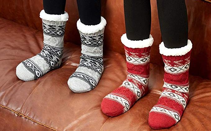 Medias de moda calcetines de piso Hogar colorido invierno caliente antideslizante 